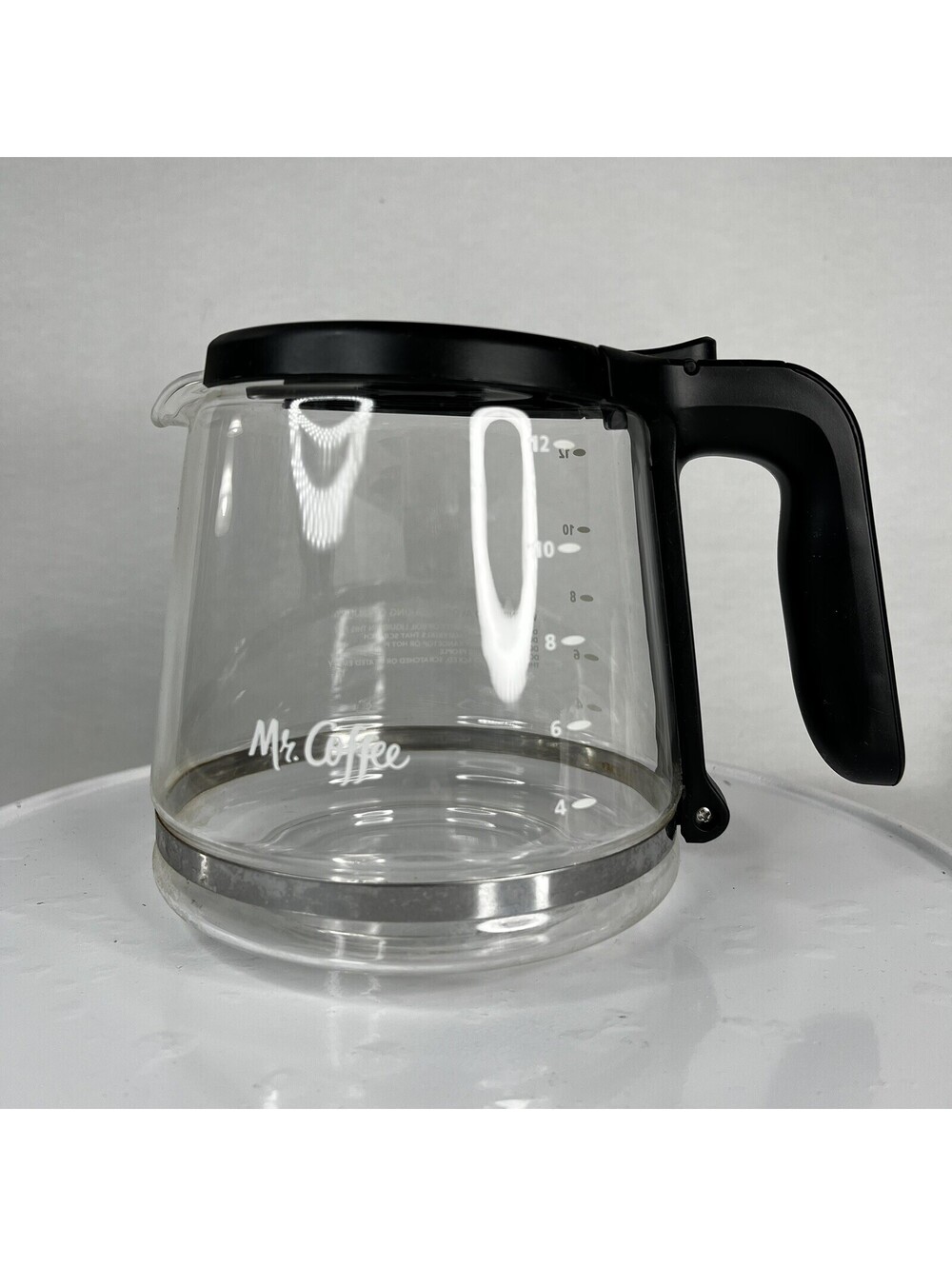 MR COFFEE 12-Cup Glass Carafe Pot Replacement with Black Lid & Handle